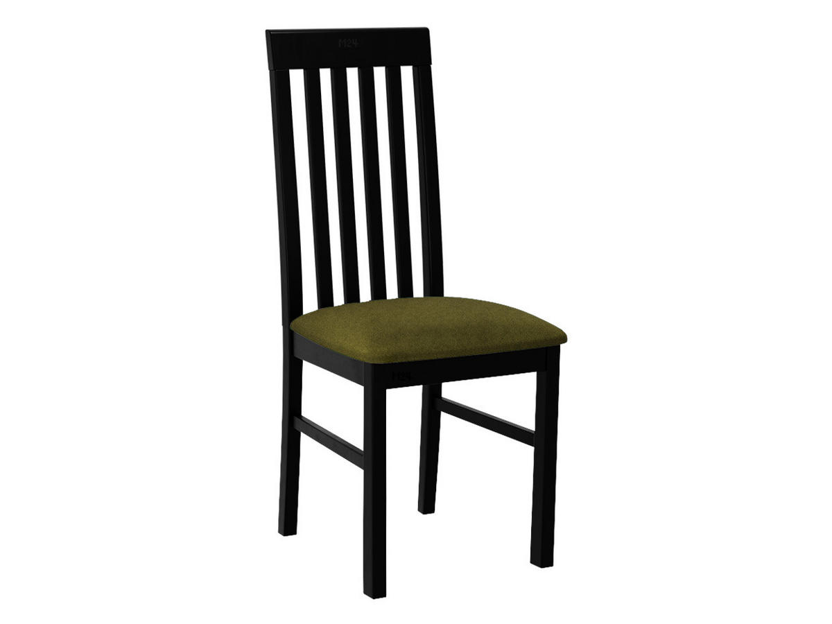 STUHL Nilo I, Holzfarbe: Schwarz - Schwarz/Grün, Holz (43/96/48cm) - MIRJAN24