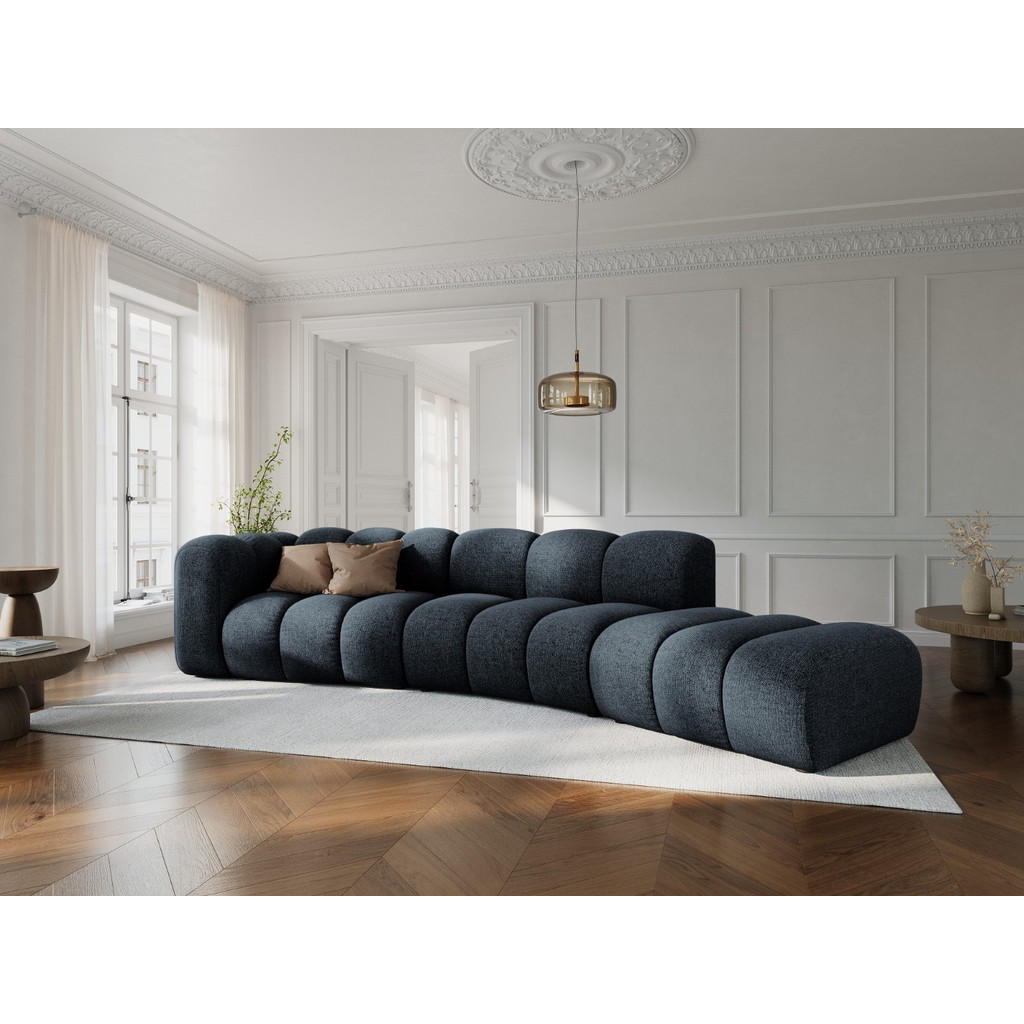 Thumbnail - Micadoni Sofa, Dunkelblau, Textil, 5-Sitzer, 335x70x166 cm, Hergestellt in Europa, Oeko-Tex®, Wohnzimmer, Sofas & Couche...