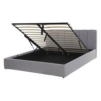 POLSTERBETT 140/200cm Hellgrau Dreux - Hellgrau, Textil (140/200cm) - Beliani