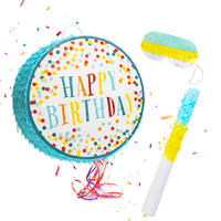 PINATA - Multicolor, Papier/Wellpappe (40/40/9cm) - Relaxdays