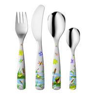 KINDERBESTECK JUNGE FRÖSCHE - Set, 4-teilig - Multicolor, Metall - gnali & zani