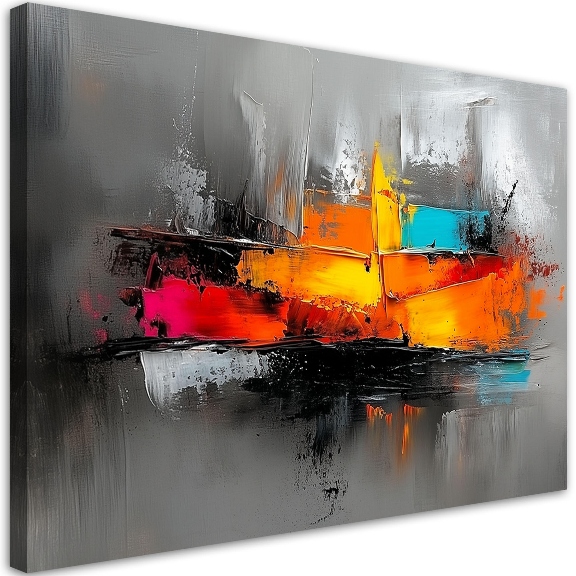 Feeby Leinwandbild Mehrfarbig 90x60 cm