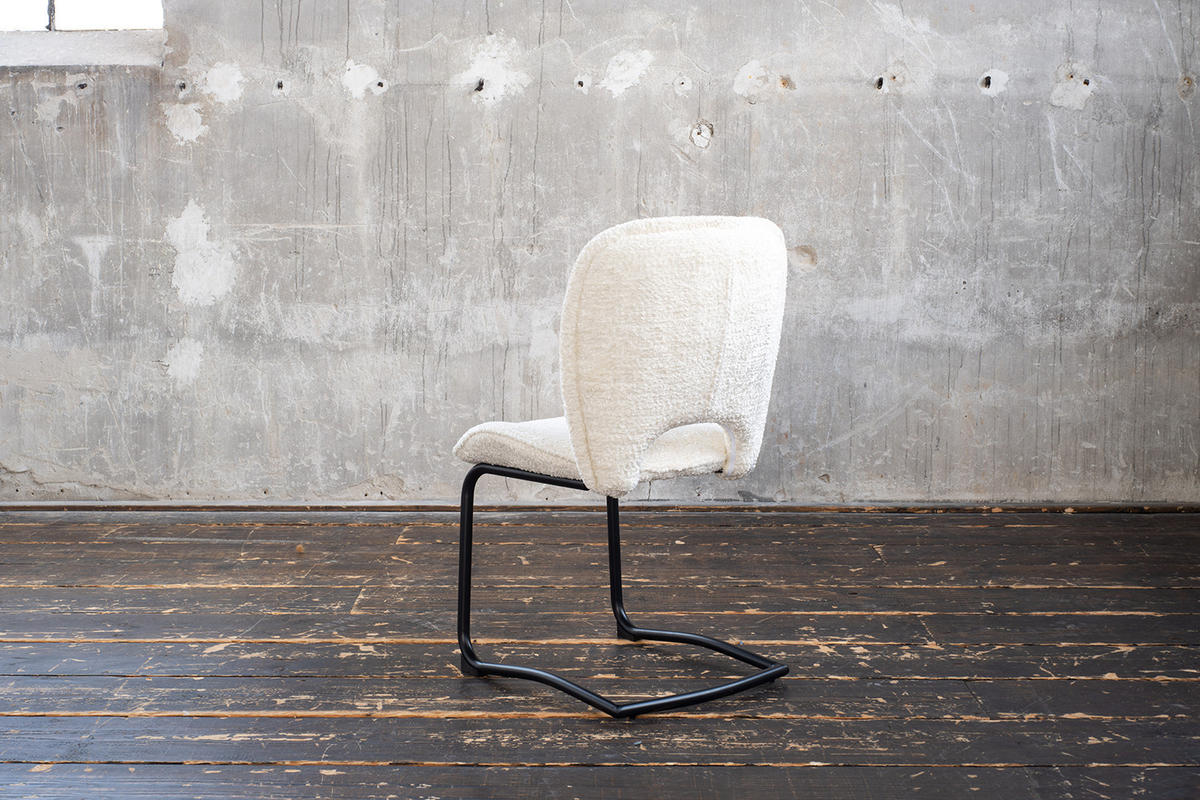 ESSZIMMERSTUHL JONA Cremeweiß Webstoff - Creme, Kunststoff/Textil (49/92/59cm) - KAWOLA