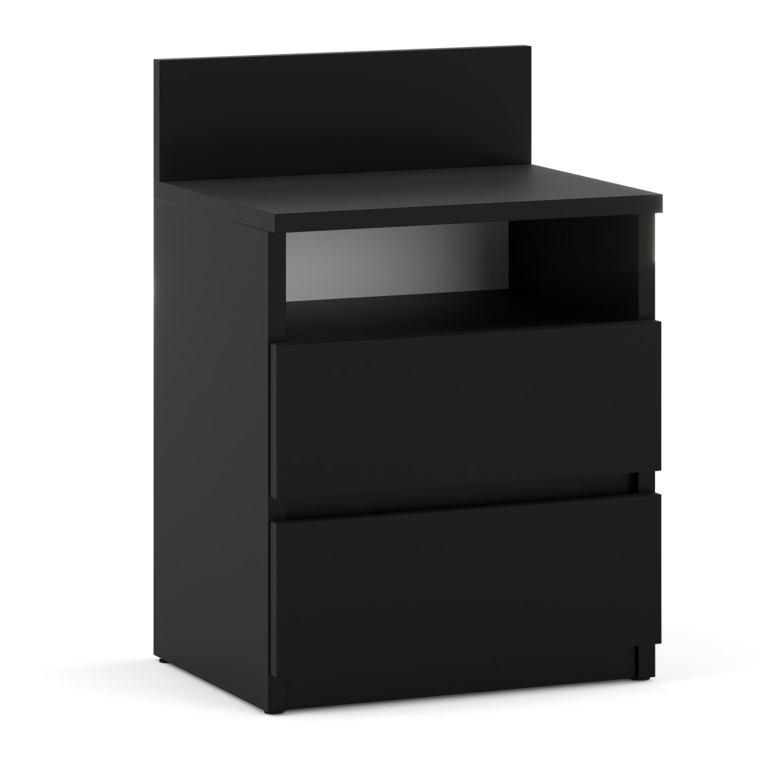 NACHTTISCH - schwarz - Schwarz, Holz (40/59/32cm) - Stiv Meble