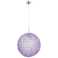 LED HÄNGELEUCHTE Acryl Kristall Lila - Lila, Metall (40/40/165cm) - Globo Lighting