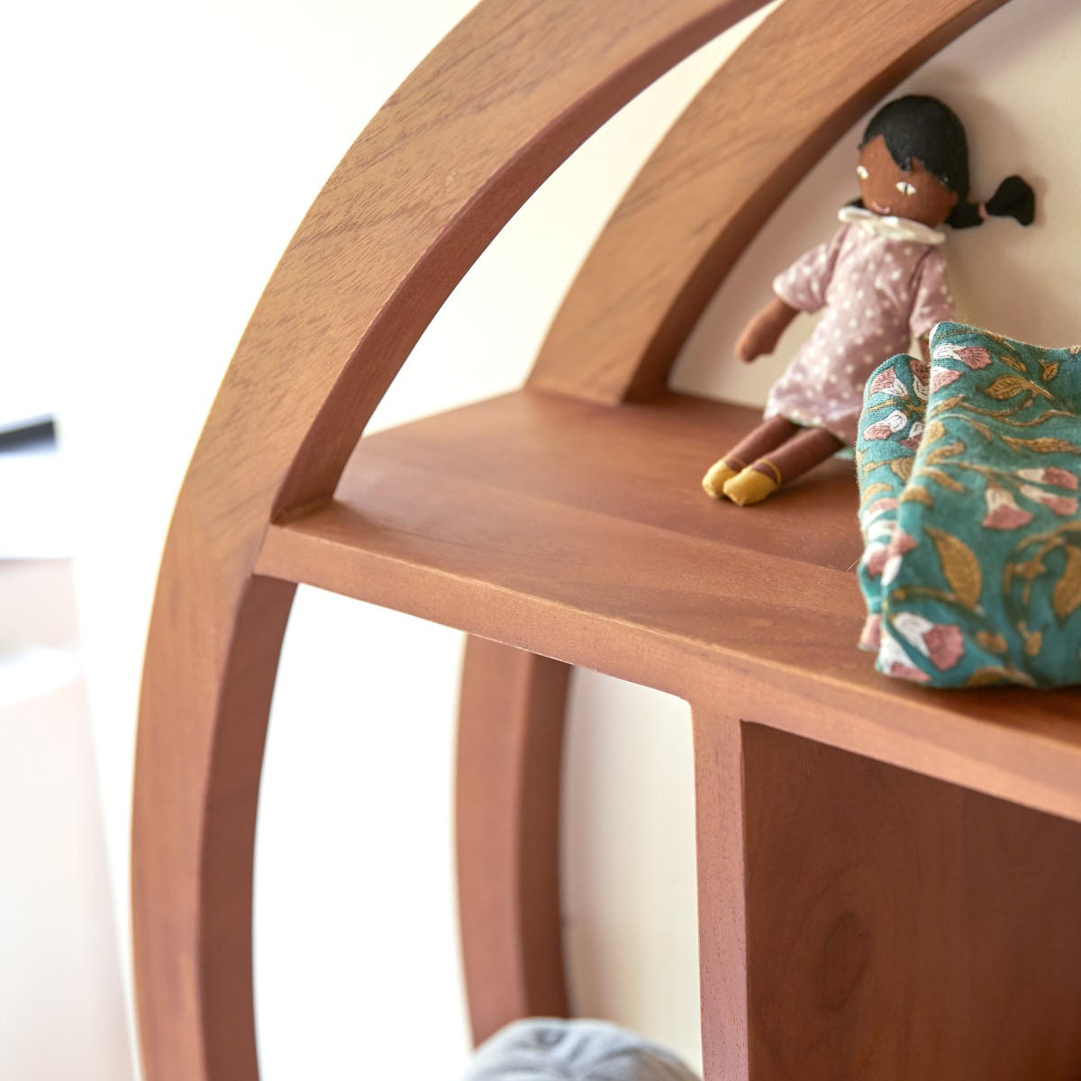 KINDER-REGAL Ying Yang Natur aus Teak - Naturfarben, Holz (100/100/20cm) - Tikamoon