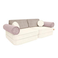 KINDERSOFA AESTHETIC 160 cm Cord Latte 8 Stk - Beige, Textil (80/12/160cm) - MeowBaby