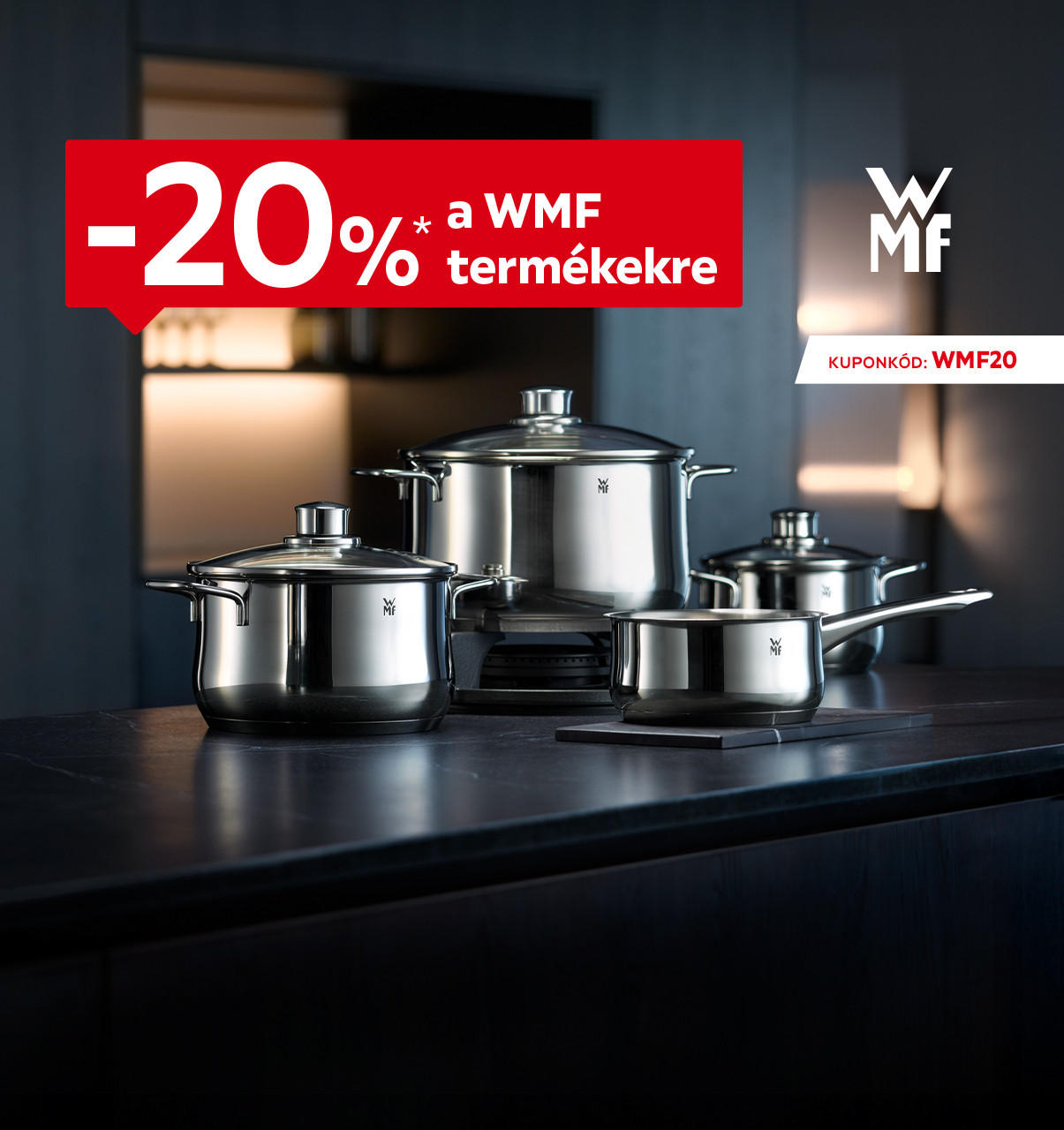 2025.10.13. és 10.19. között 20%*kedvezményt adunk minden WMF termékre áruházainkban és online. Részletek: www.xxxlutz.hu