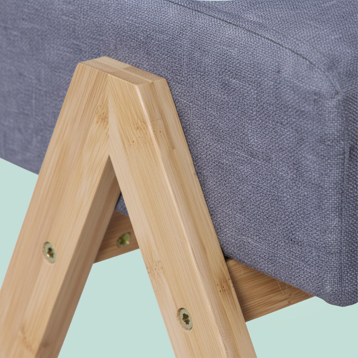 FUSSHOCKER - Multicolor, Holz/Textil (40/30/28cm) - Relaxdays