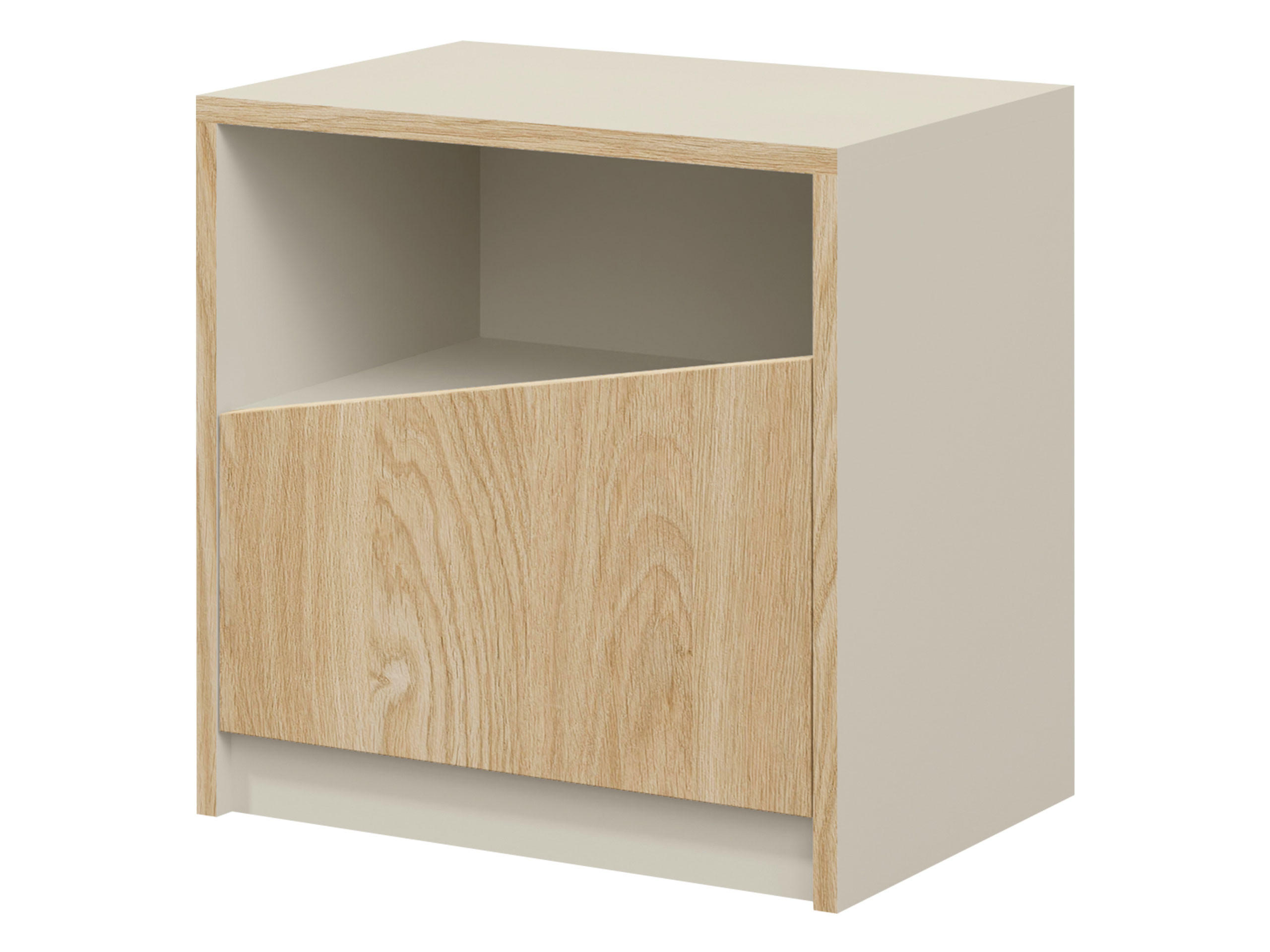 NACHTTISCH Aston 07 - Eichefarben/Beige, Holzwerkstoff (50/50/36cm) - MIRJAN24