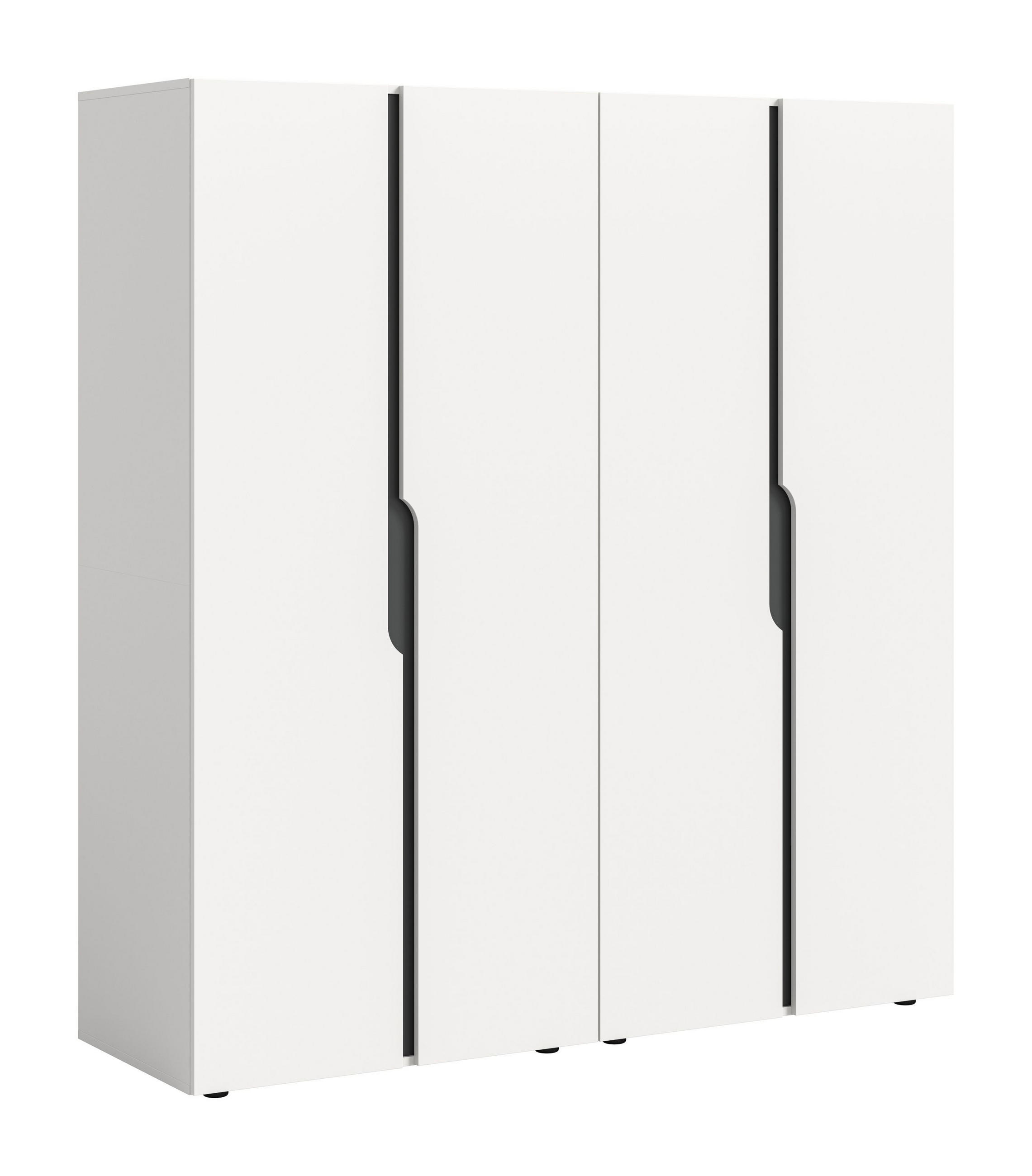 KLEIDERSCHRANK Anga weiß 160/51/180 cm - Weiß, Holzwerkstoff (160/180/51cm) - Xonox