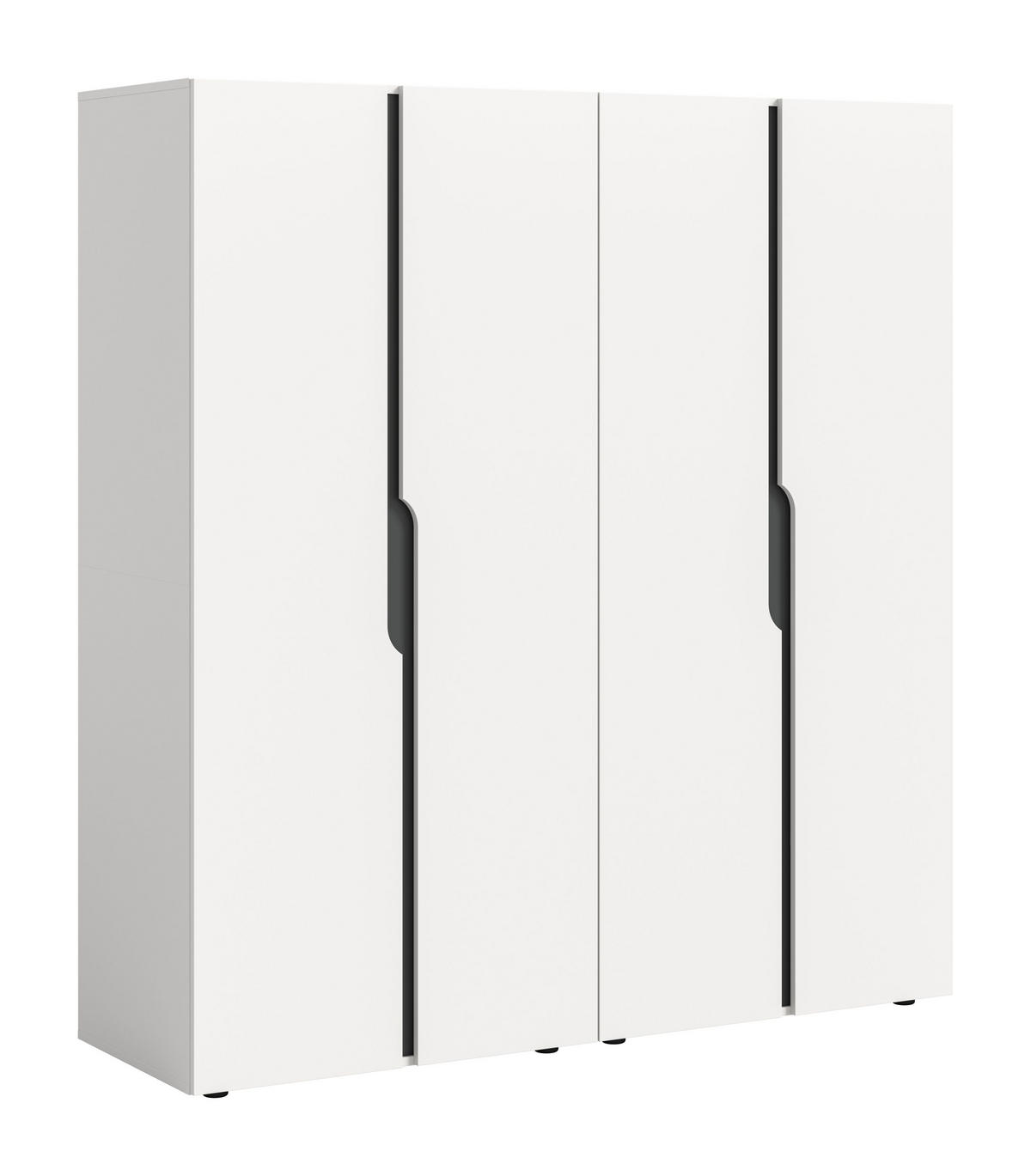 KLEIDERSCHRANK Anga weiß 160/51/180 cm - Weiß, Holzwerkstoff (160/180/51cm) - Xonox