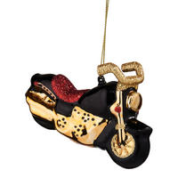 BAUMANHÄNGER Hang On Motorrad - Schwarz, Glas (3/7/12cm) - Butlers