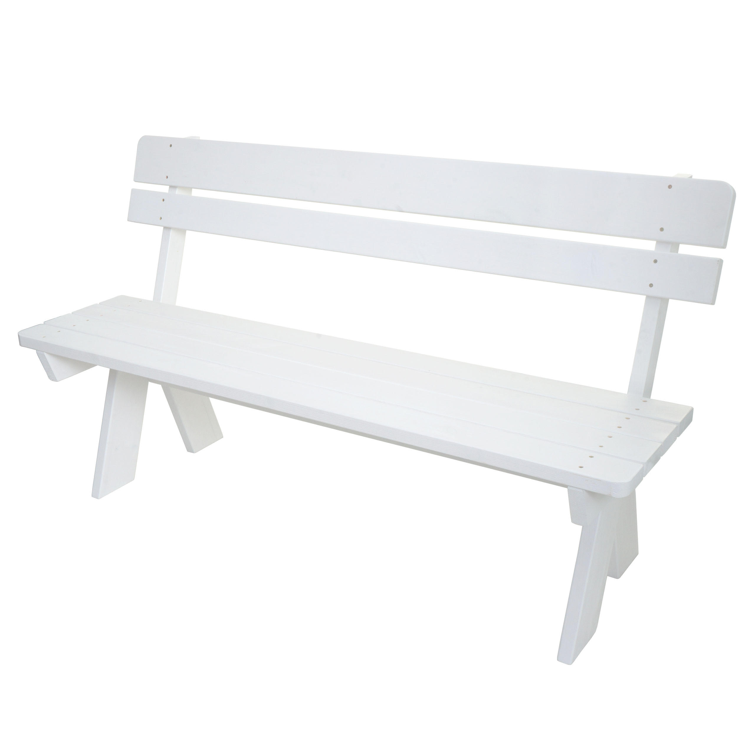GARTENBANK Weiß - Weiß, Holz (148/86/54cm) - MCW