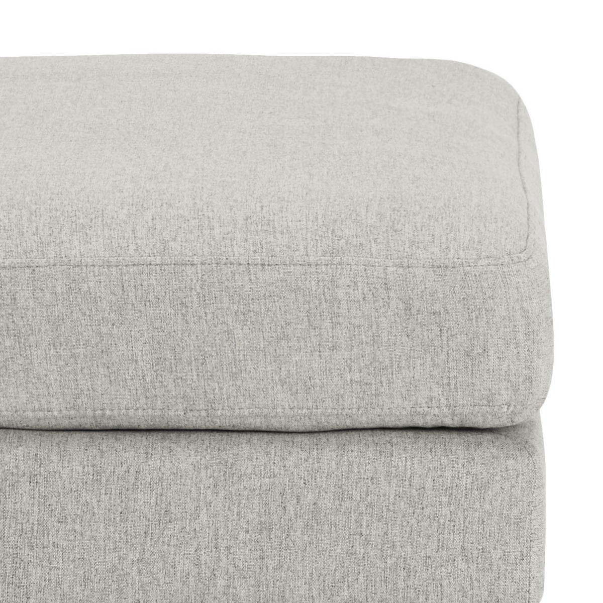POLSTERHOCKER - Hellgrau, Birkenholz/Textil (72/47/49cm) - home24