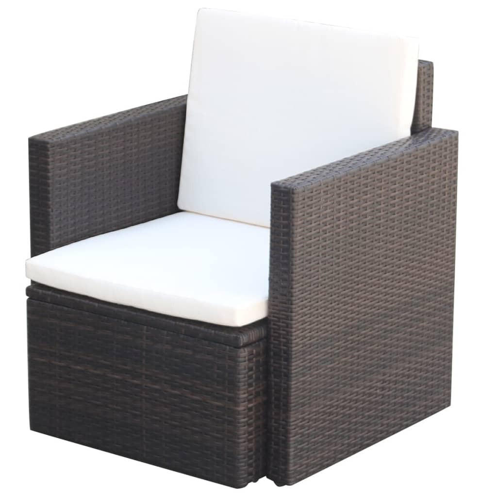furnicato Gartenstuhl Braun 65x73x65 cm