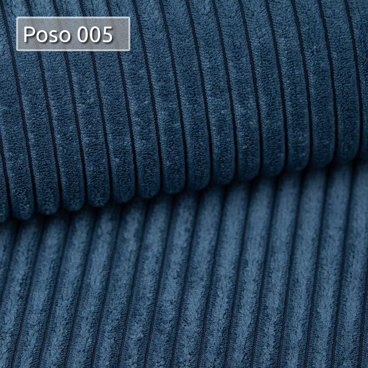 ECKSOFA Caris Cord, Seite: Links - Blau, Holz/Textil (273/203cm) - Sofnet