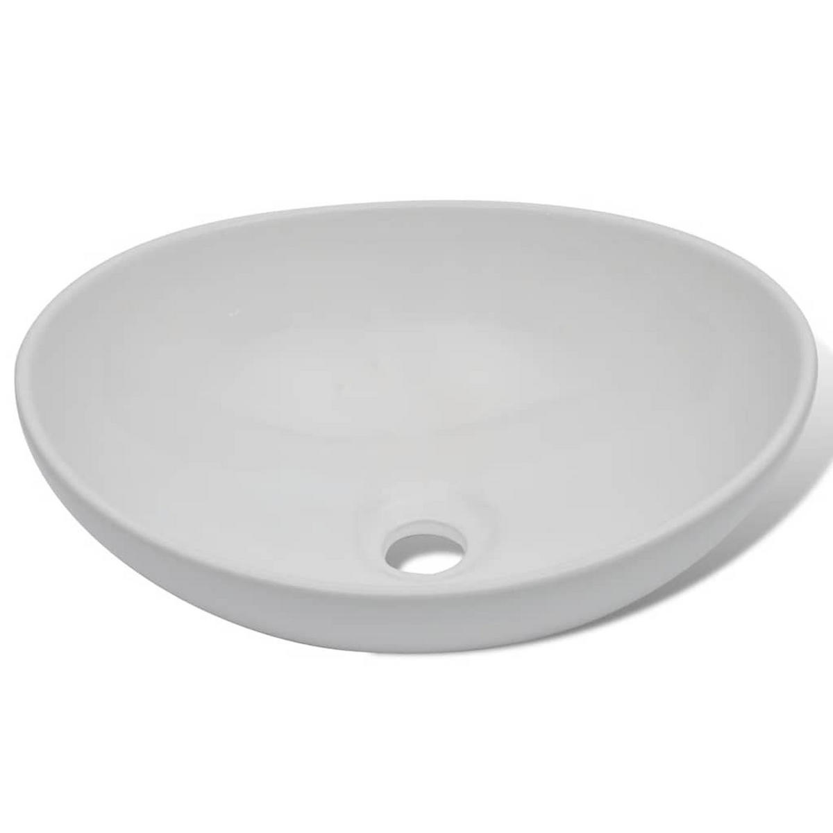 WASCHBECKEN mit Waschtischarmatur Laventure 40/33/13.5 cm - Weiß, Keramik (40/13.5/33cm) - Nettlife