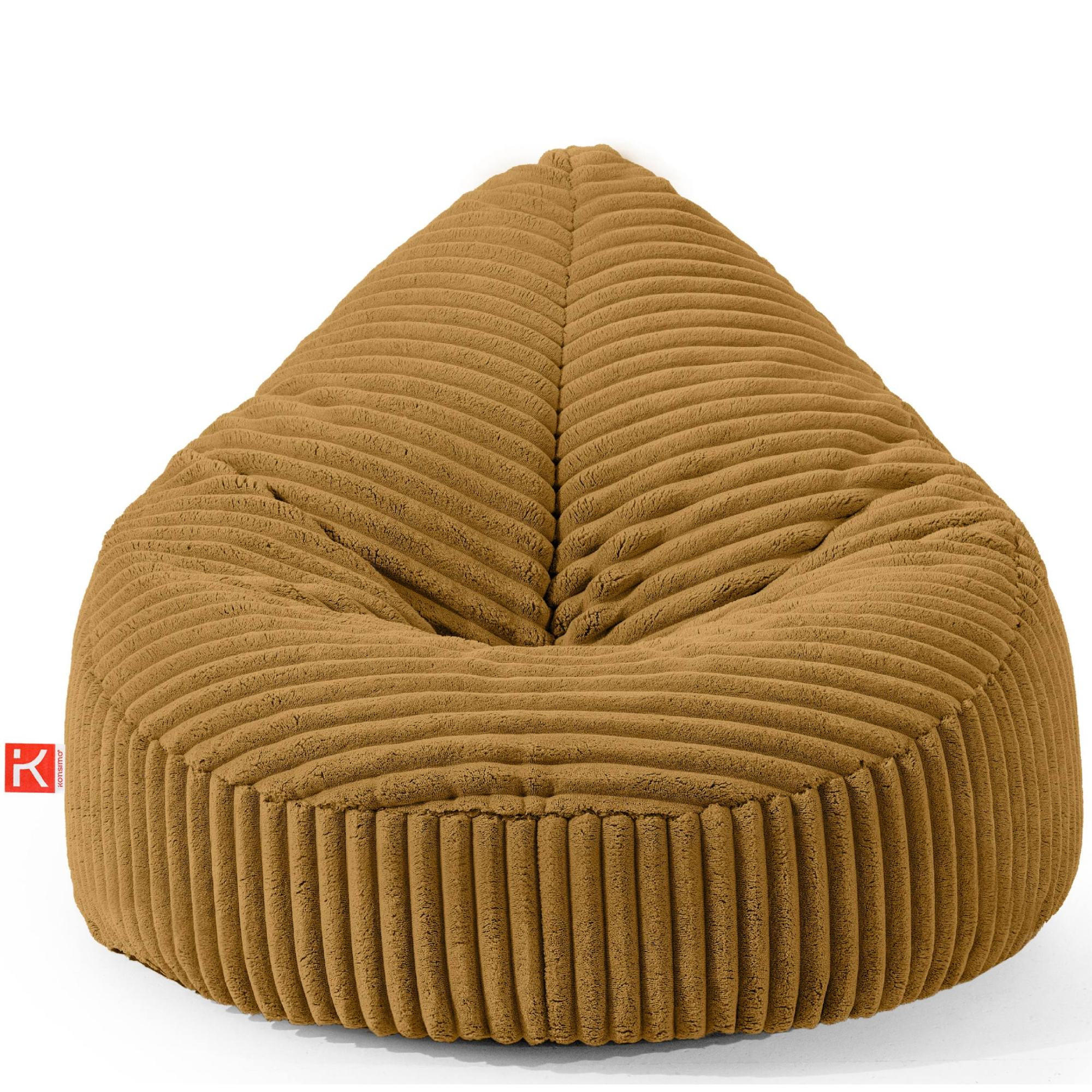 SITZSACK COSMO II aus Kordstoff, Gelb - Gelb, Textil (85/80/85cm) - KONSIMO®