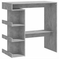 BARTISCH Industrial-Stil 100/50/101,5 cm aus Holzwerkstoff Betongrau mit Regal - Grau, Holz (50/100/101.5cm) - vidaXL