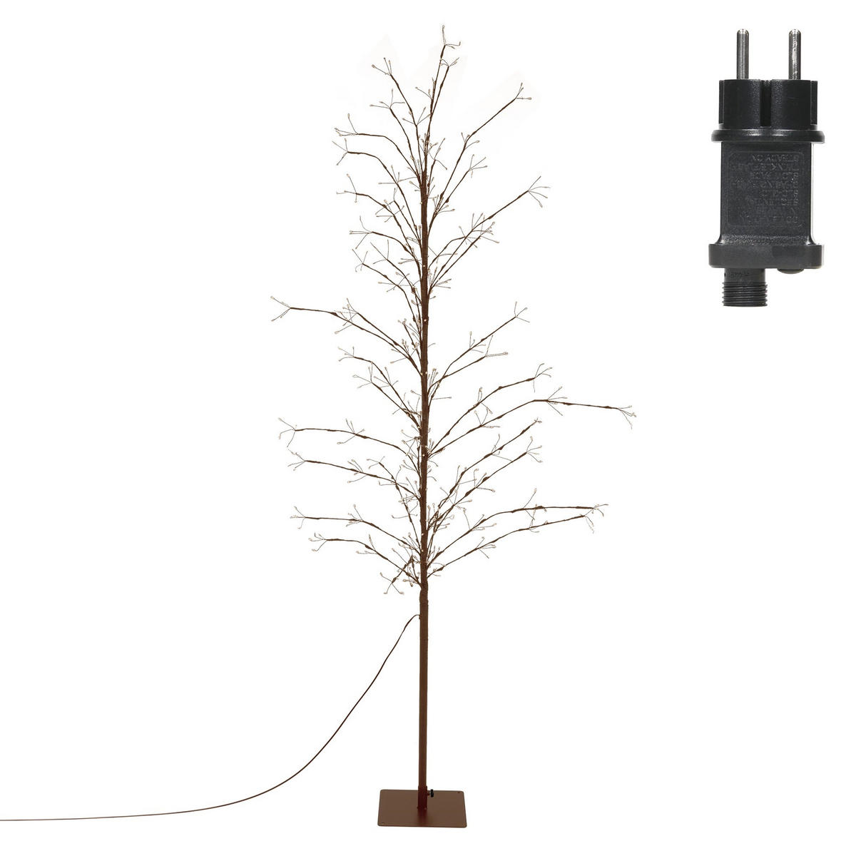 LED BAUM Outdoor Lichterbaum 180 cm Weihnachtsbeleuchtung Weihnachtsdeko 1170 LEDs Warmweiß Innen/Außen - Braun, Metall (85/180/85cm) - ECD-Germany