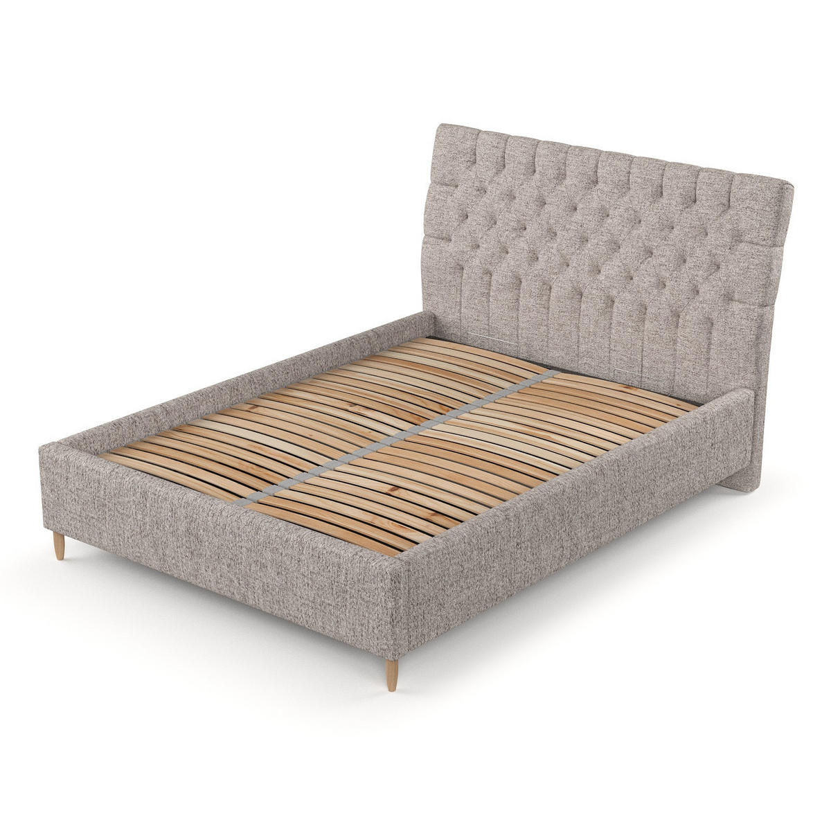 POLSTERBETT Lira 160/200 cm Beige im Neve Stoff - Beige/Naturfarben, Holz/Holzwerkstoff (160/200cm) - AltaBeds