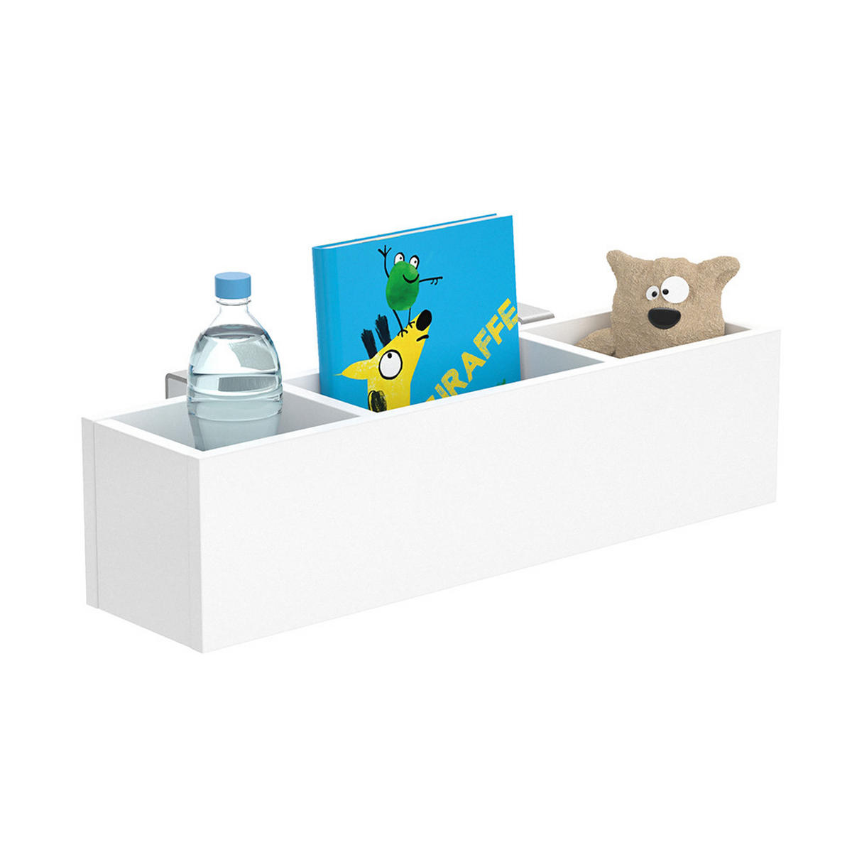 DETSKÁ POLICA DO POSTELE biely - biela, kompozitné drevo - VitaliSpa