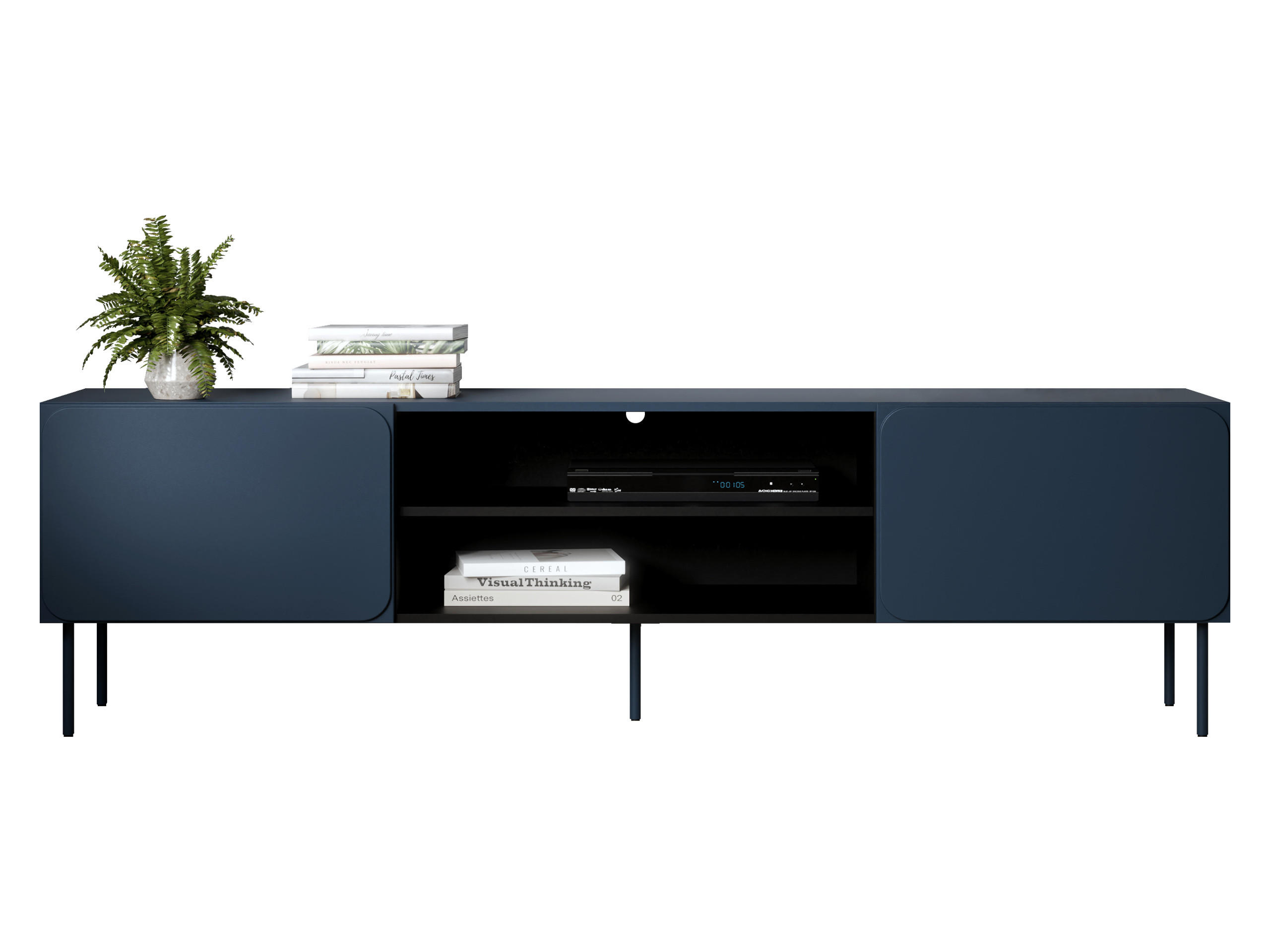 TV-LOWBOARD Rafael 200 EF - Blau, Holzwerkstoff/Metall (200/58/40cm) - MIRJAN24