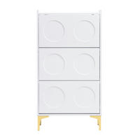 SCHUHSCHRANK Weiß 63/24/120 cm - Weiß, Holzwerkstoff (63/120/24cm) - PANGIVO