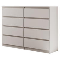 KOMMODE Lemon mit 8 Schubladen, 140 cm, Kaschmir - Kaschmir, Holzwerkstoff (140/101/39cm) - Beautysofa