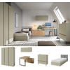 JUGENDZIMMER Laris Set C mit Bett 90 x 200 - Eukalyptus / Eiche Baltic Dune - Eukalyptusholzfarben/Eichefarben, Holzwerkstoff/Metall (145/195/50cm) - QMM TraumMöbel