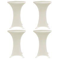TISCHHUSSEN für Stehtische 4er-Set Amau Ø60 cm cremefarben - Creme, Textil (60/60cm) - DELUKE