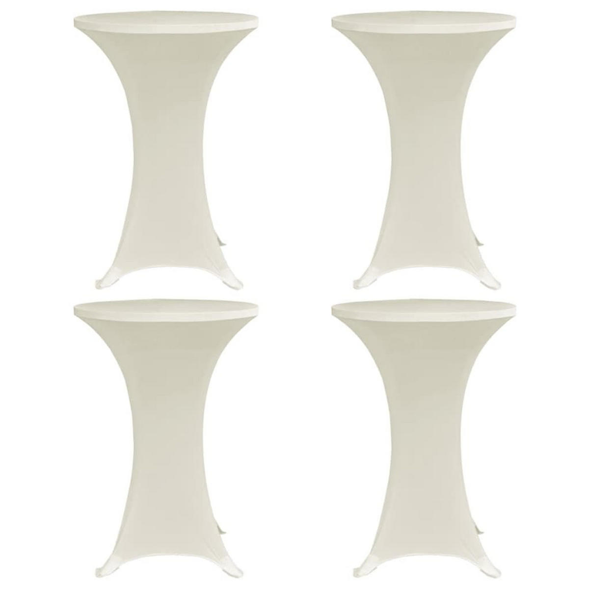TISCHHUSSEN für Stehtische 4er-Set Amau Ø60 cm cremefarben - Creme, Textil (60/60cm) - DELUKE