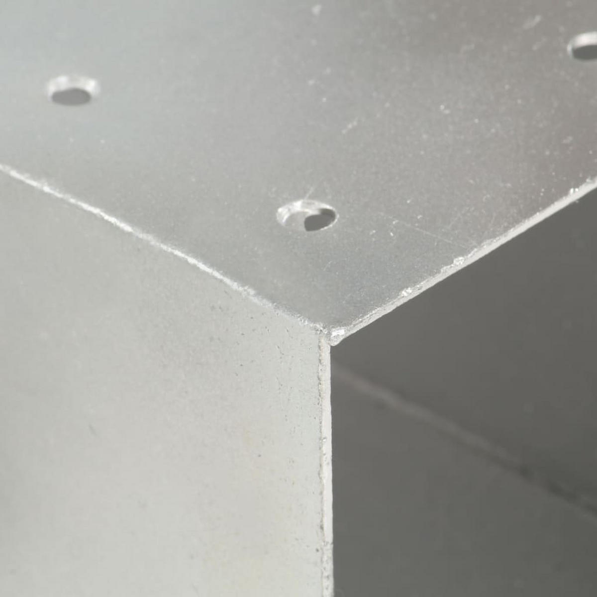 PFOSTENVERBINDER, Y-Form, für 71/71 mm, aus Verzinktes Metall, 4er-Set - Weiß, Metall (17/17.5cm) - vidaXL