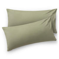 KISSENBEZUG Agneta 50/50 cm, 2er-Set, 100% Baumwolle, Olivgrün - Olivgrün, Textil (70/50cm) - Blumtal