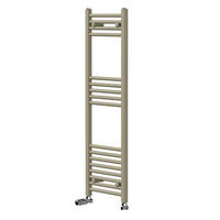 HANDTUCHHEIZKÖRPER 400 x 1200 mm Beige mit Thermostatventil Badheizkörper gerade mit Seitenanschluss - Beige, Metall (40/120/3cm) - LuxeBath