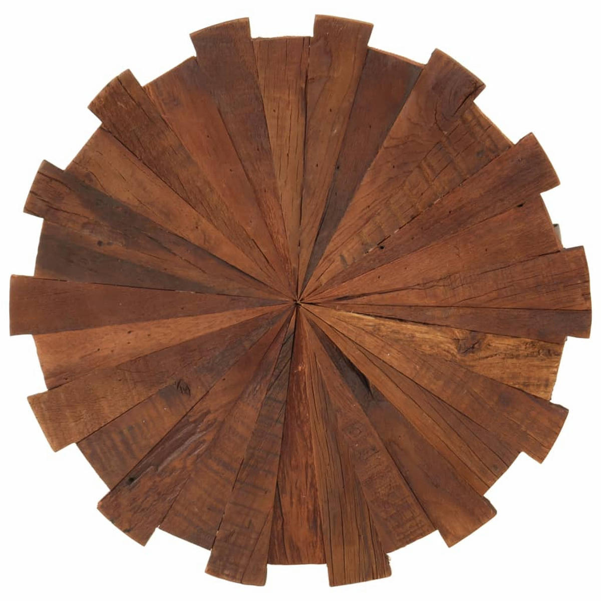 COUCHTISCHE 2 Stk. Altholz Massiv und Eisen - Braun, Holz (54/1/34cm) - furnicato