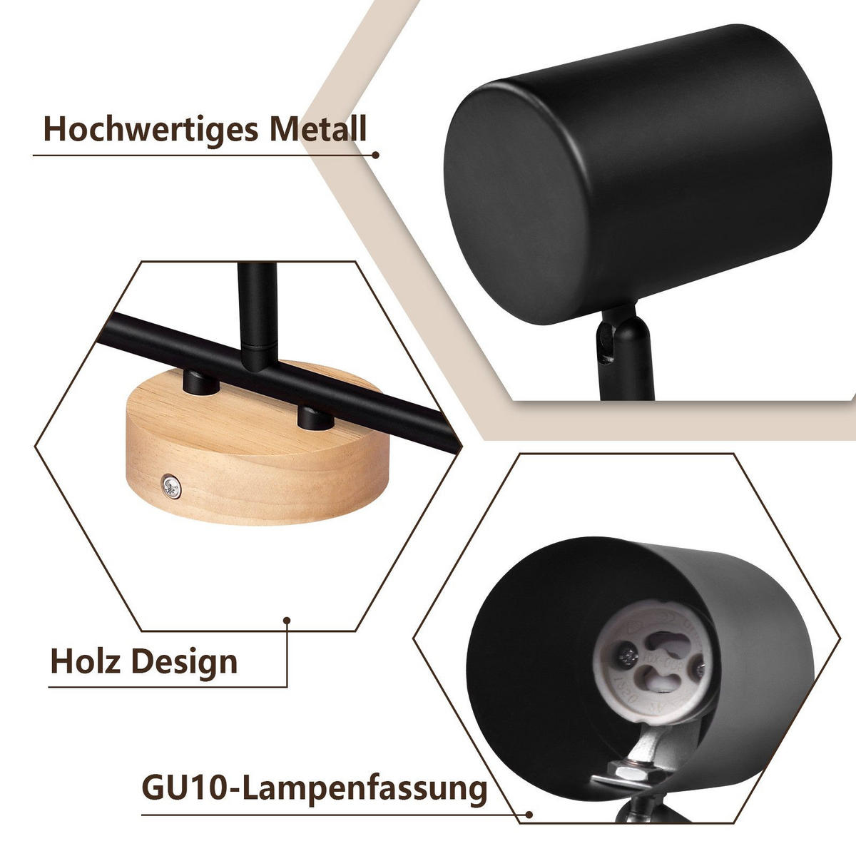 STRAHLER Schwäbisch 3-flammig 42.5/6.5/16.5 cm - Schwarz, Metall (42.5/6.5/16.5cm) - Nettlife