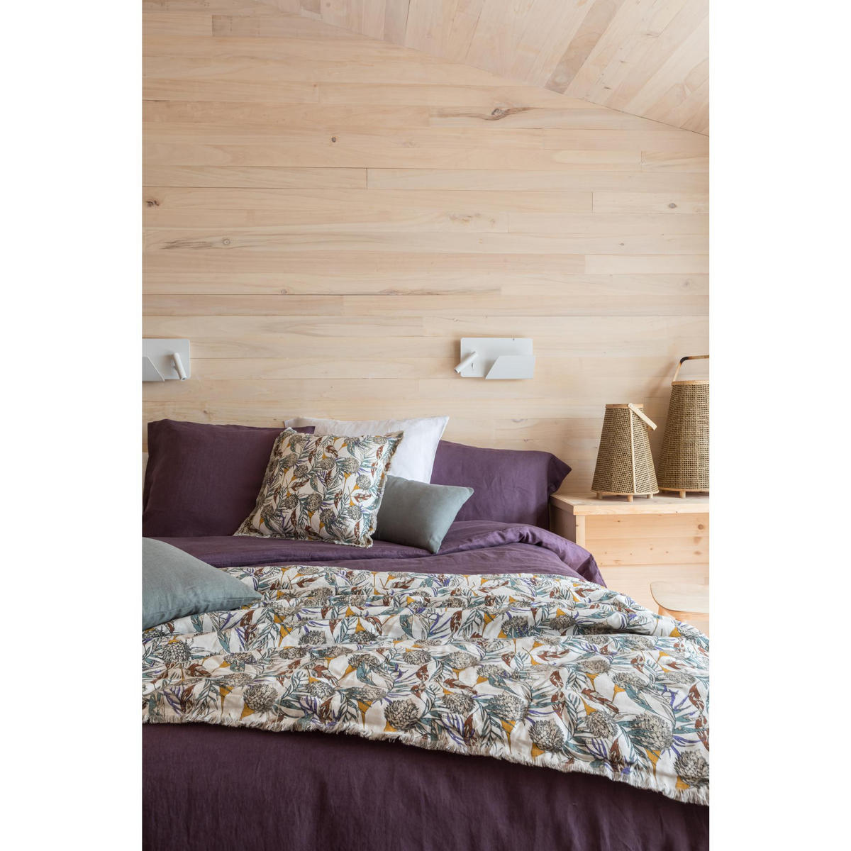 KISSENBEZUG Zeff raisin 65 x 65 cm - Violett, Textil (65/65cm) - Vivaraise