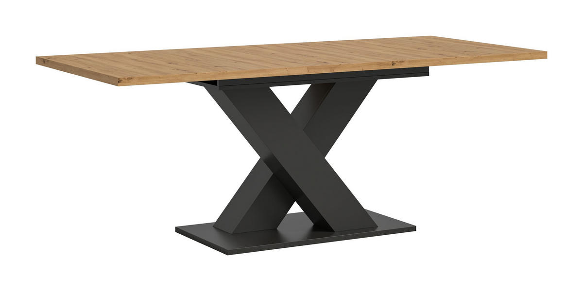 ESSTISCH MOTION (B/H/T: ca. 150/76/90 cm) in grau/Artisan Oak Nachbildung - Grau, Holzwerkstoff (90/150/76cm)