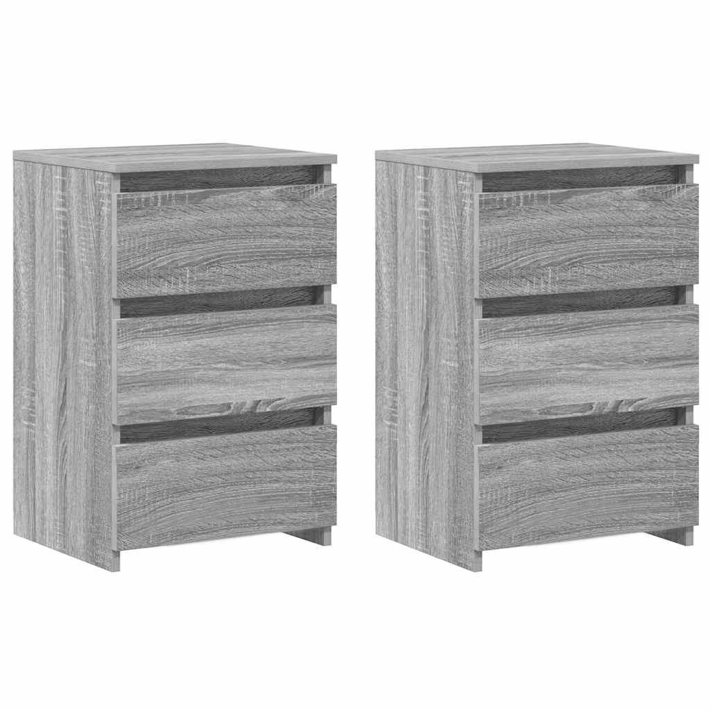 vidaXL Nachttisch Silbereichen 40x62.5x35 cm
