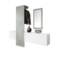 GARDEROBE Carlton - Hellgrau, Holzwerkstoff (208/193/35cm) - Vladon