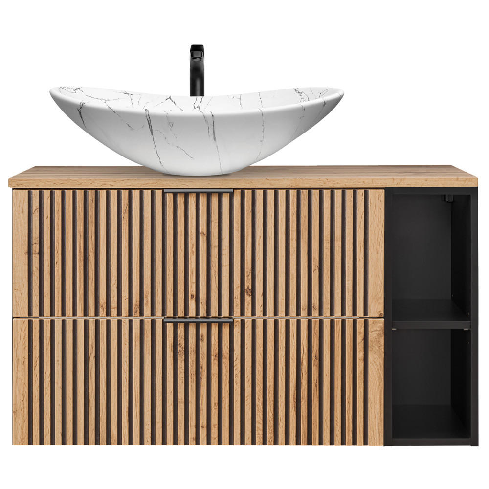 WASCHTISCH Xanten-56 - Braun, Holzwerkstoff (101/74/47cm) - Lomado