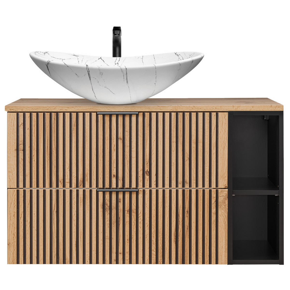 WASCHTISCH Xanten-56 - Braun, Holzwerkstoff (101/74/47cm) - Lomado