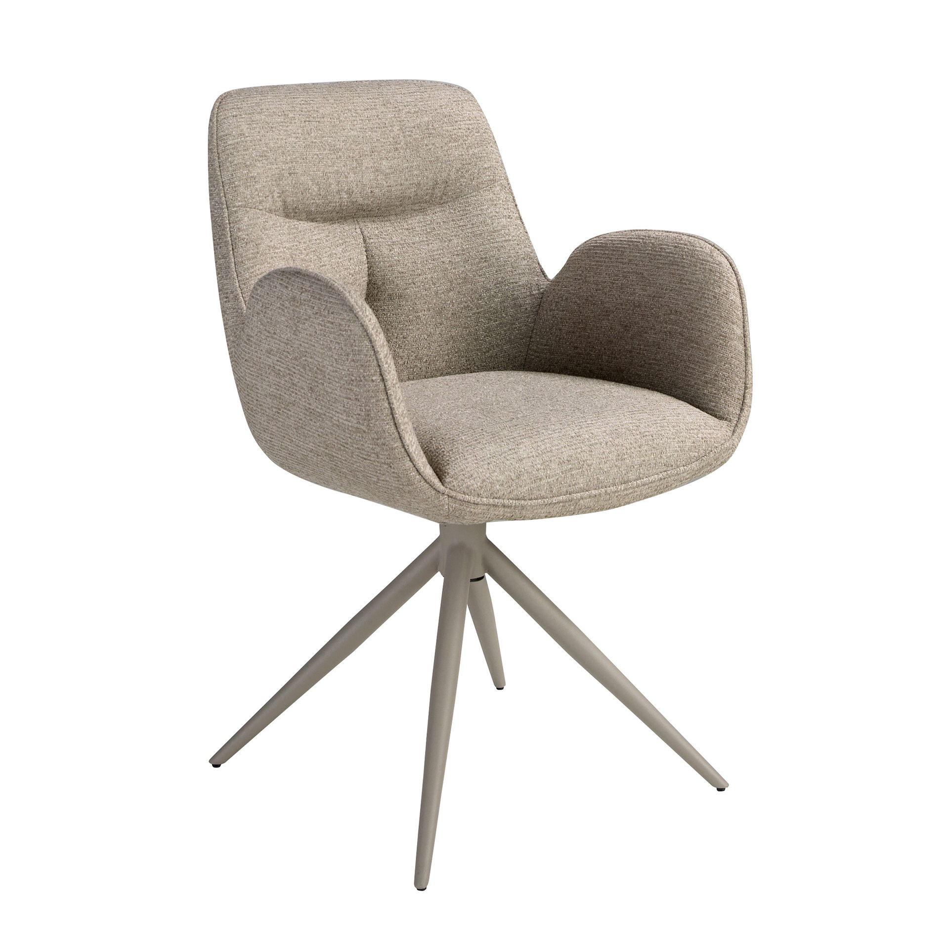STUHL aus Stoff 61/63/84 cm - Beige/Sahara, Textil/Metall (61/84/63cm) - ANGEL CERDA