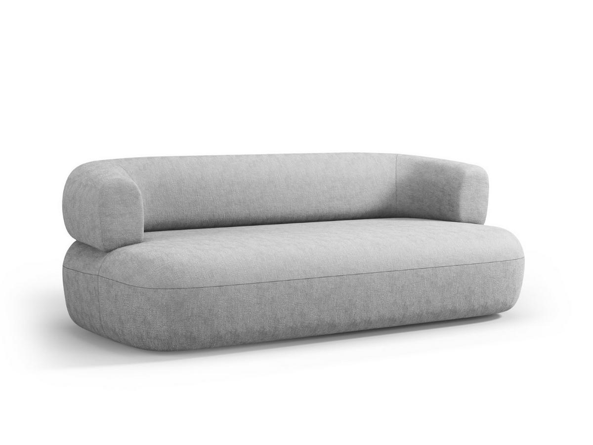 SOFA Jenny aus Chenille-Stoff silber 3 Sitzplätze - Silberfarben, Textil (90/73/178cm) - Micadoni