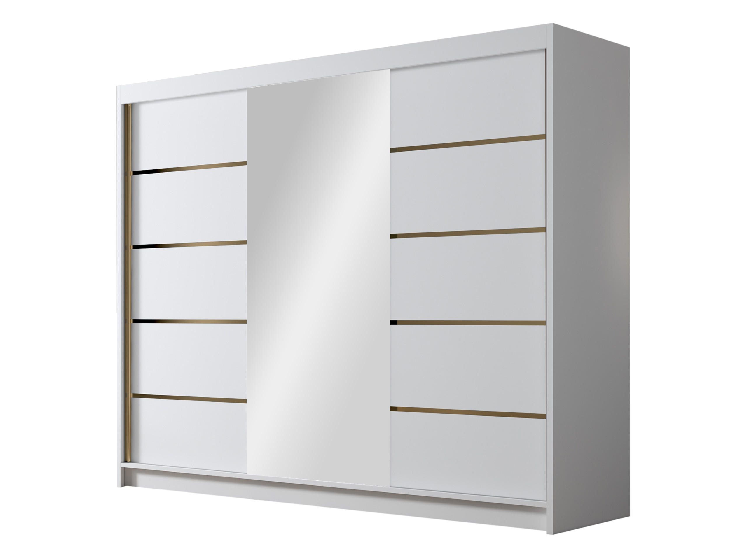 Mirjan24 Schiebetürenschrank Weiß 250x215x58 cm