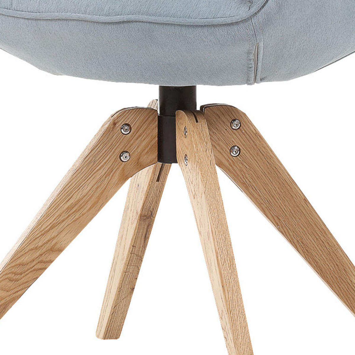 ARMLEHNENSTUHL - Drehbar - Hellblau, Holz/Textil (60/83/65cm) - home24
