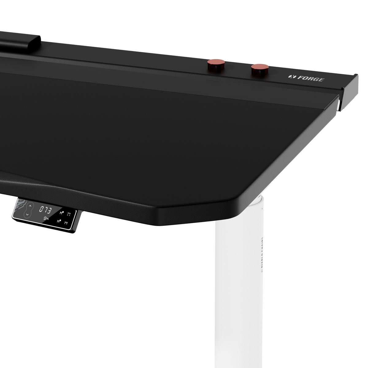 ELEKTRISCH verstellbarer Gaming-Schreibtisch X-Forge 140 x 70 cm - Schwarz/Weiß, Metall (70/140/73cm) - Diablo Chairs