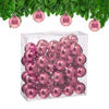 50XWEIHNACHTSKUGELN - Rosa, Kunststoff (6/7/6cm) - Relaxdays